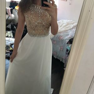 White prom dress